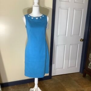 Talbots Summer Sheath Dress with cut out necline